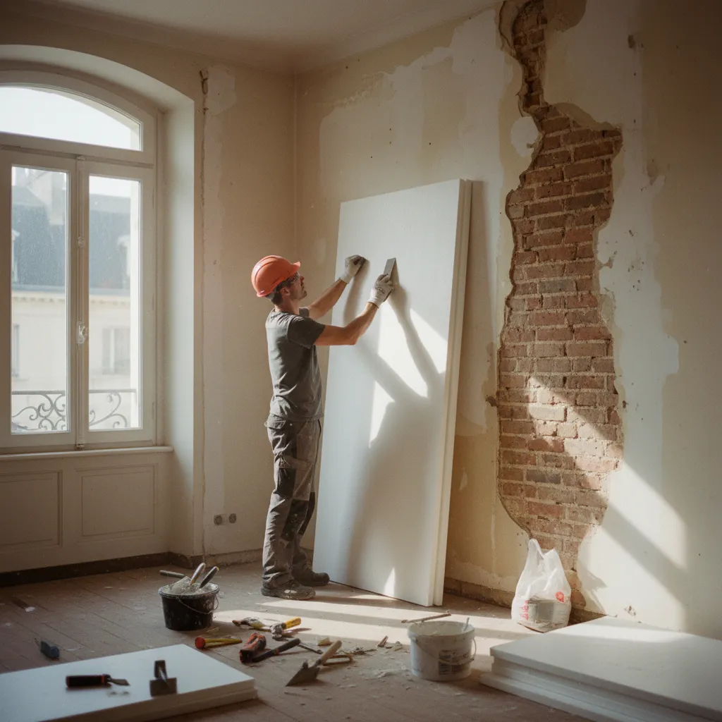 Travaux d'isolation thermique dans un appartement ancien éligible au Denormandie