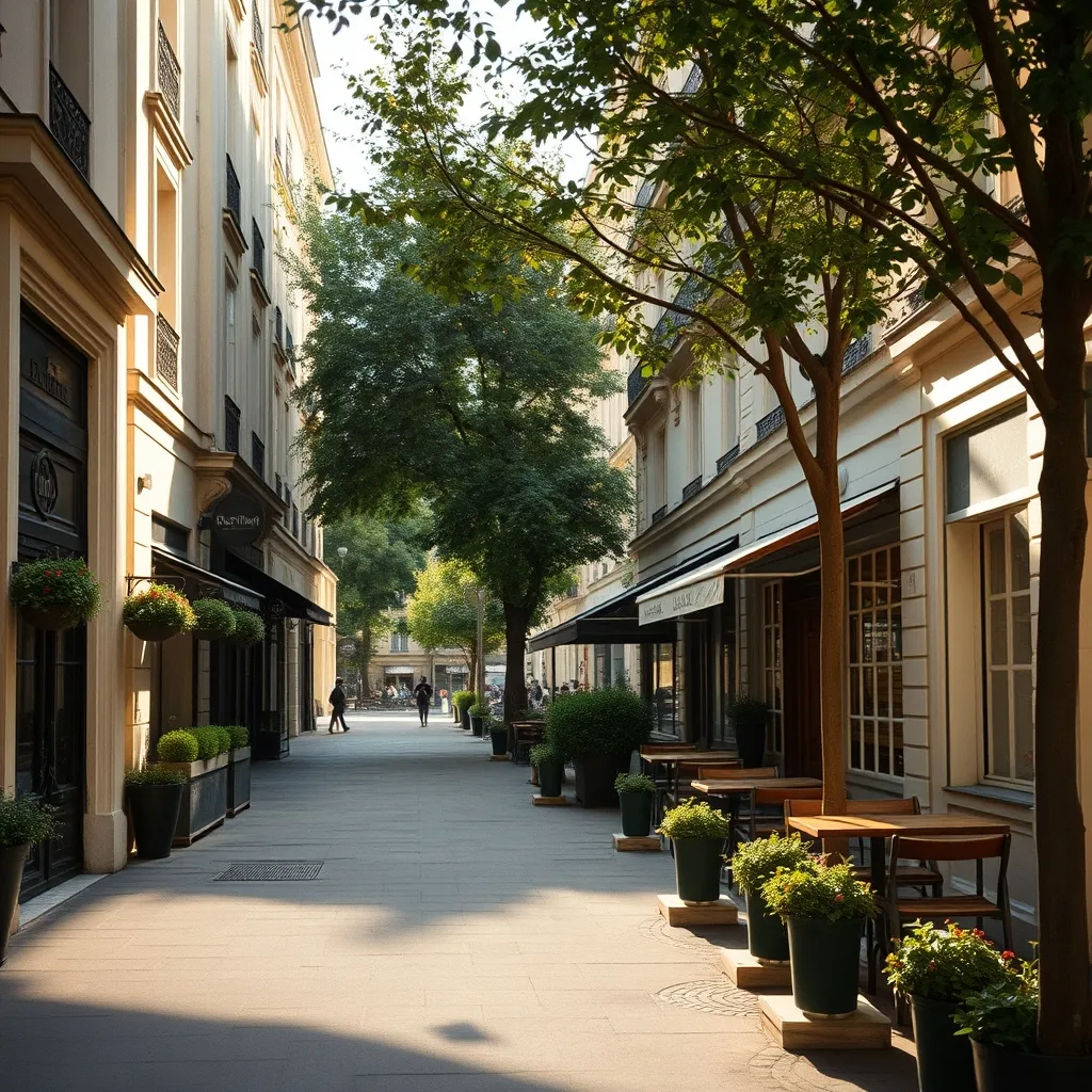 Rue animée du 19e arrondissement de Paris, secteur prisé pour l'investissement locatif