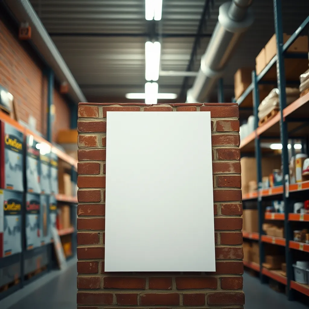 Panneau vierge de permis de construire disponible en magasin de bricolage