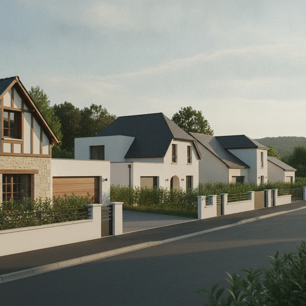 Lotissement de maisons individuelles neuves en périphérie de La Rochelle