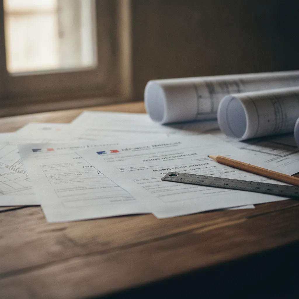 Plans de masse et formulaires Cerfa pour un dossier de permis de construire garage