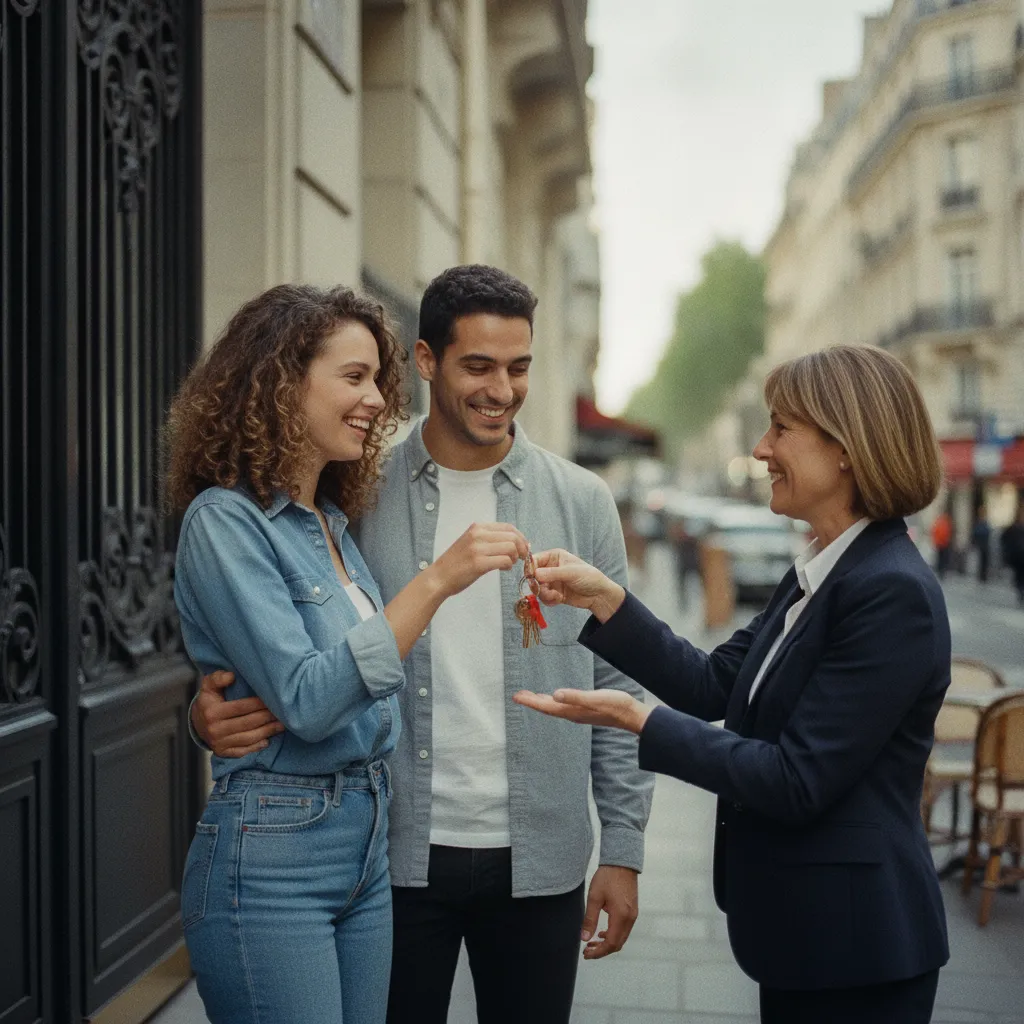Remise des clés après obtention du financement immobilier au Crédit Mutuel