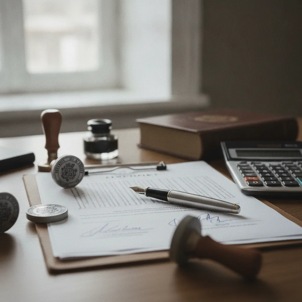 Détail des documents notariés lors du calcul des frais d'acquisition immobilière