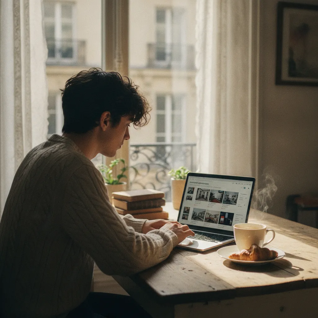 Recherche d'une colocation sur un site spécialisé entre particuliers