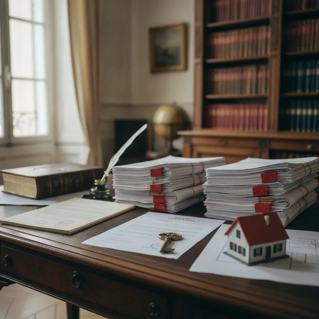 Signature de l'offre de prêt immobilier chez le notaire